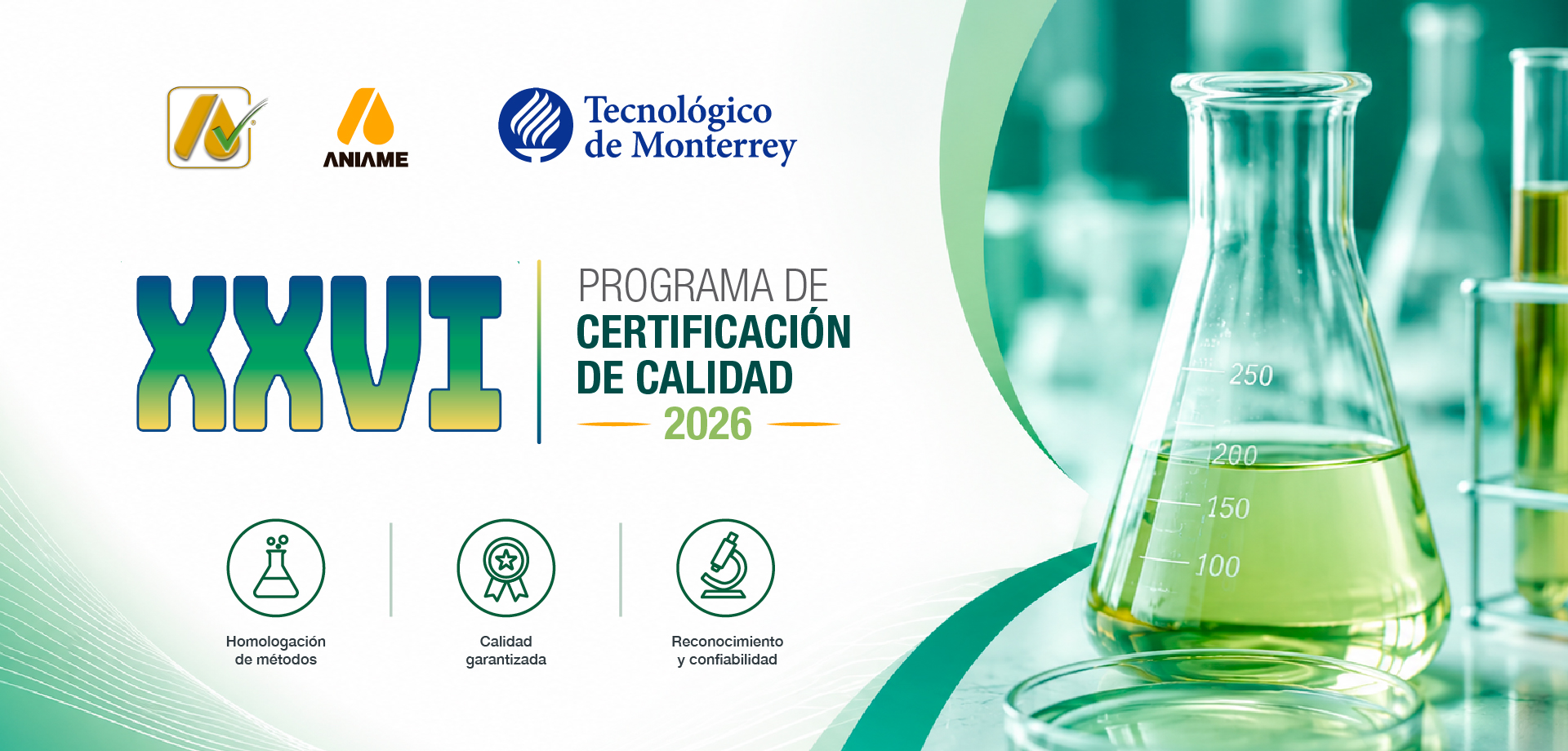 XXVI Programa de Certificación de Calidad 2026 — ANIAME y Tecnológico de Monterrey